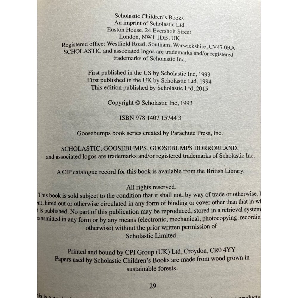 Goosebumps "Night Of The Living Dummy" By R.L. Stine 2015 Paperback Book - Picture 2 of 13